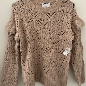 Old Navy Women's Textured Knit Sweater - Beige